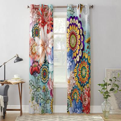 Schlafzimmer Küchenvorhang Böhmische Mandala Blume Fenstervorhänge Vorhänge für Wohnzimmer Dekorative Artikel