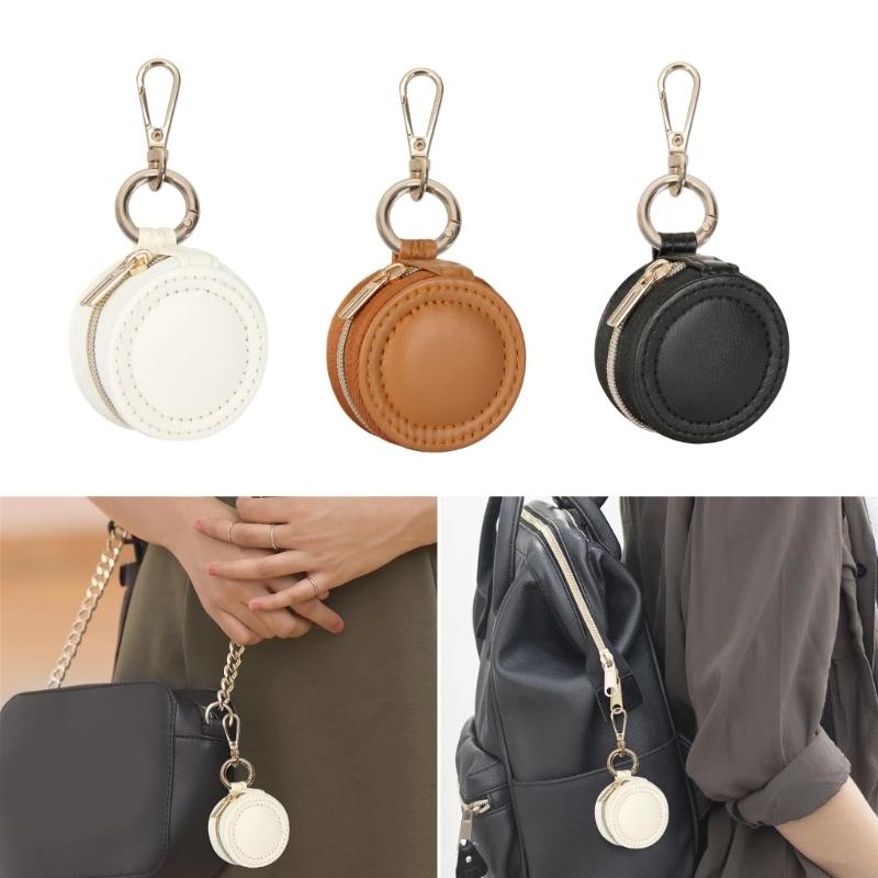 Miniature Jewelry Storage Box With Detachable Keychain Elastic Bands For Rings Earrings Gym Travel Essential