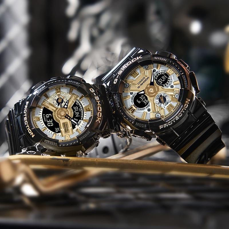 Casio Limited Gift Box Fashionable Waterproof, Shockproof and Antimagnetic Sports Watch Quartz Movement Resin Strap Japanese and GMA-S120GB-1APR
