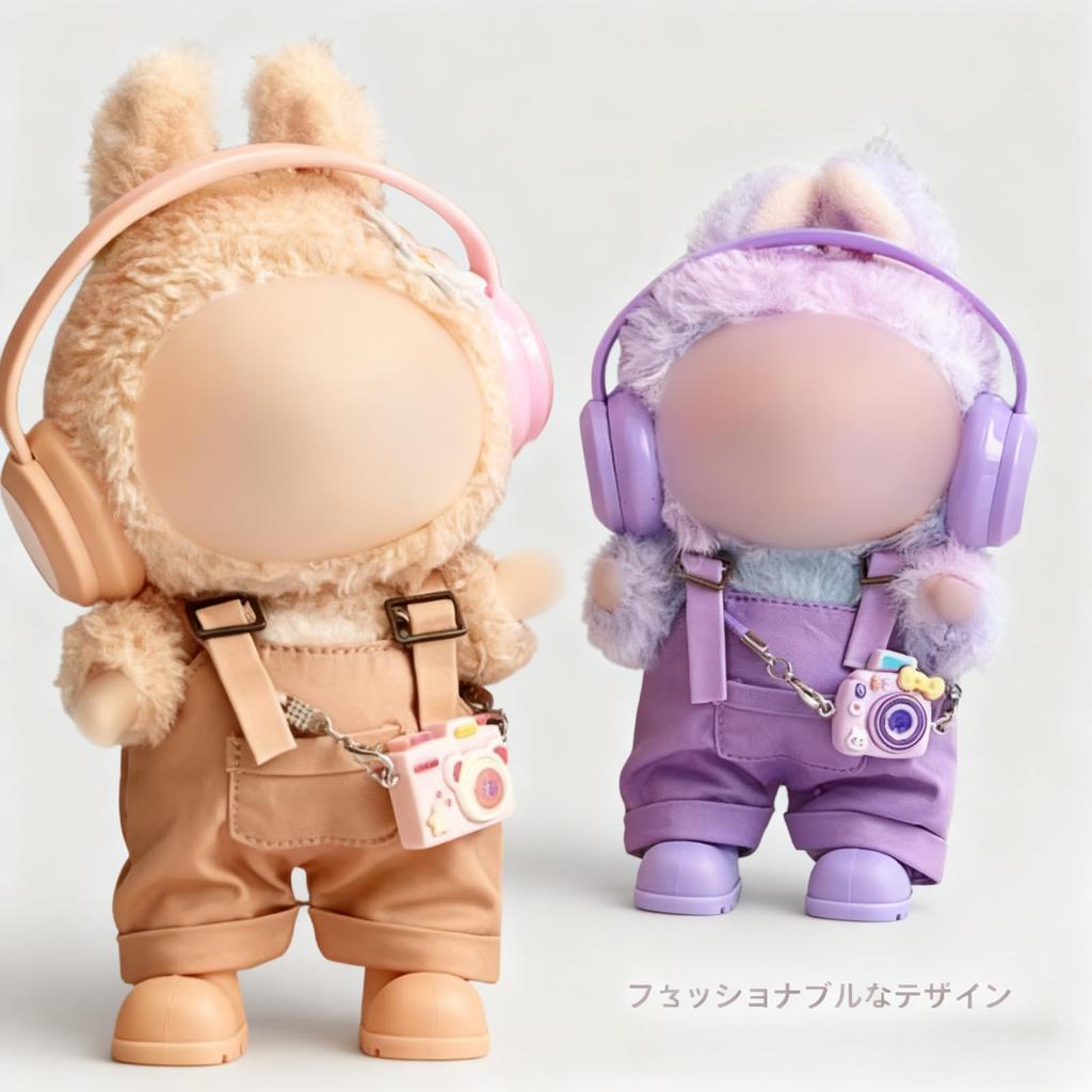 Plush Clothes, Outfit Only, Fits 15cm and 17cm Dolls, Doll Clothes, Plush Doll Dress-Up, Doll Fashion, Toy Outfit and Accessory Set, Cute Costume,