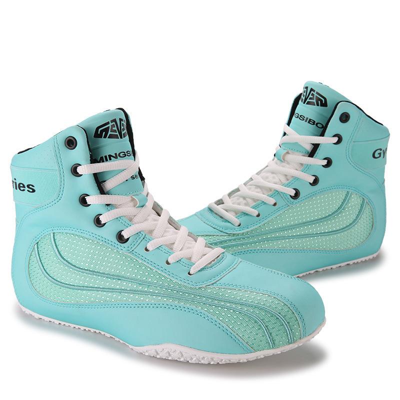 Mid Cut Pro Small Size Wrestling Boots Yellow Pink Sport Sneakers for Boxing and Training Outdoors Large Size