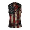 Men's Sleeveless Hoodie Casual Tank Top Patriotic Print Athletic Fit Pullover Lightweight Summer Muscle Shirt with Hood