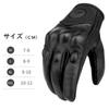 Genuine Goat Leather Motorcycle Gloves for and Smartphone Protective Touchscreen Outdoor Motorcycle Leather Gloves with Hard Knuckle Impact Abrasion