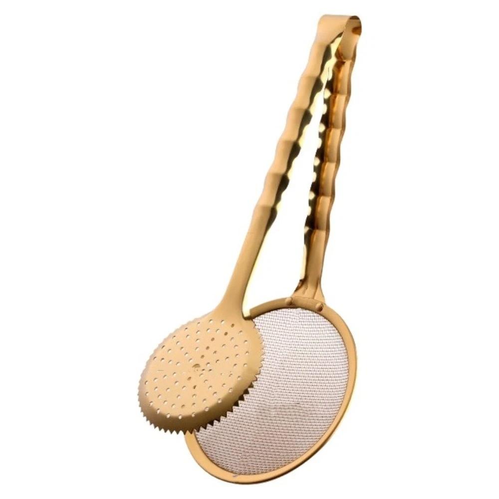 Heat Resistant Oil Separator Spoon Stainless Steel Fried Food Strainer Food Clip  Snack