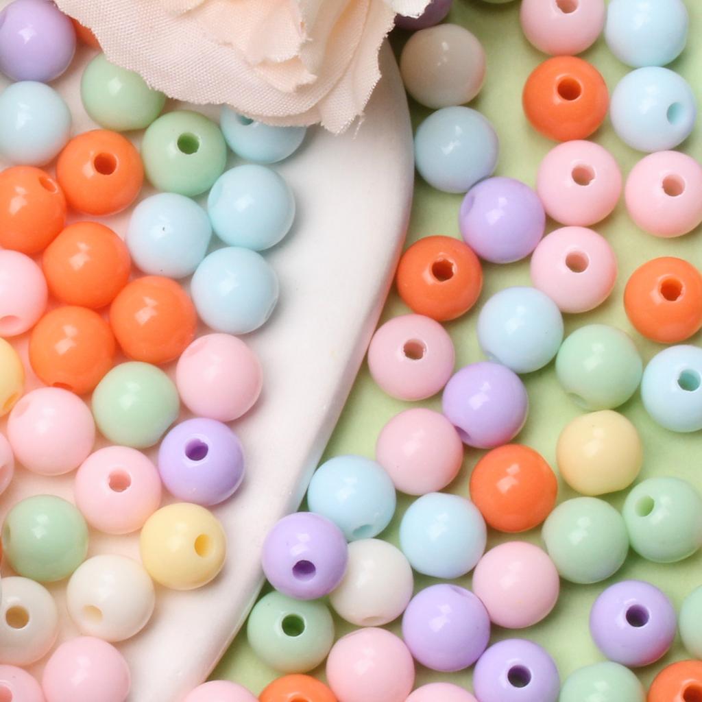 6mm-16mm Acrylic Colorful Circular Beads 100-10Pcs Handmade Materials DIY for Jewelry Production Fashion