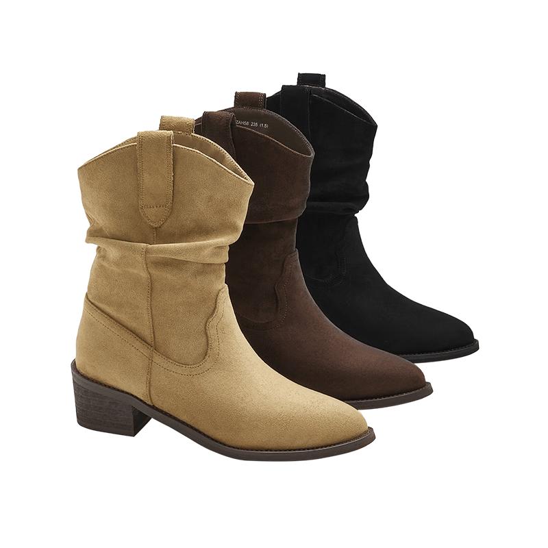 TOOMANYSHOES Women s Stacked Knight Boots 39