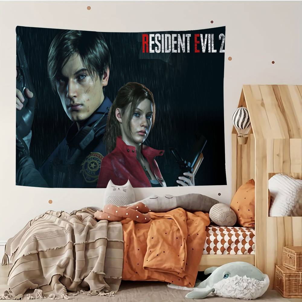RResident Leon Kennedy Evil Tapestry Customizable Tapestries Of Various Styleswall Hangings Celebrity Printing Wall Hangings