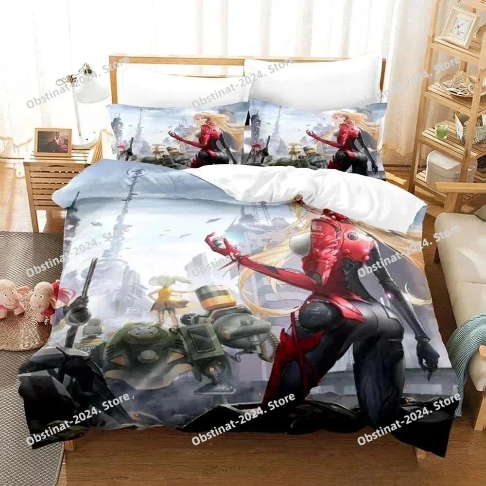 3D Game Tower of Fantasy Anime Bedding Set Printed Bed Set With Pillowcase Bed Duvet Cover Single Double Queen Super King Size