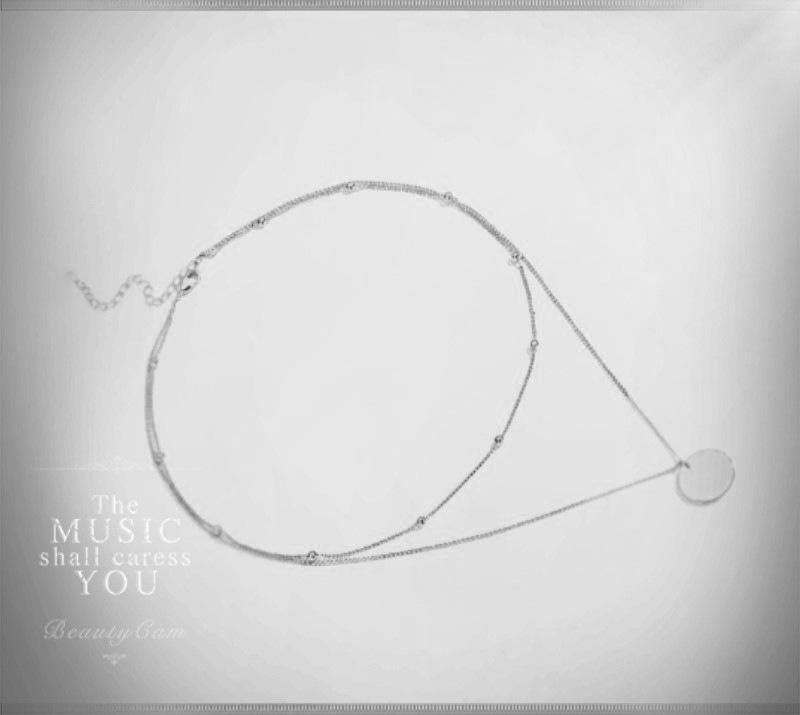 Trendy Multi-Layer Clavicle Necklace with Round Pendant