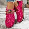 Casual Sneakers - Lightweight, Breathable Fabric Upper with Synthetic Faux Leather Sole, Stability Support, All-Season Comfort, Vibrant Pink