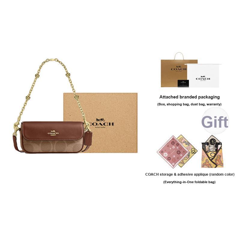 Coach Hailey 20 Metal Accessories Logo Design Leather Shoulder Crossbody Bag Small Women Bags Brown CBJ14-IMXHE
