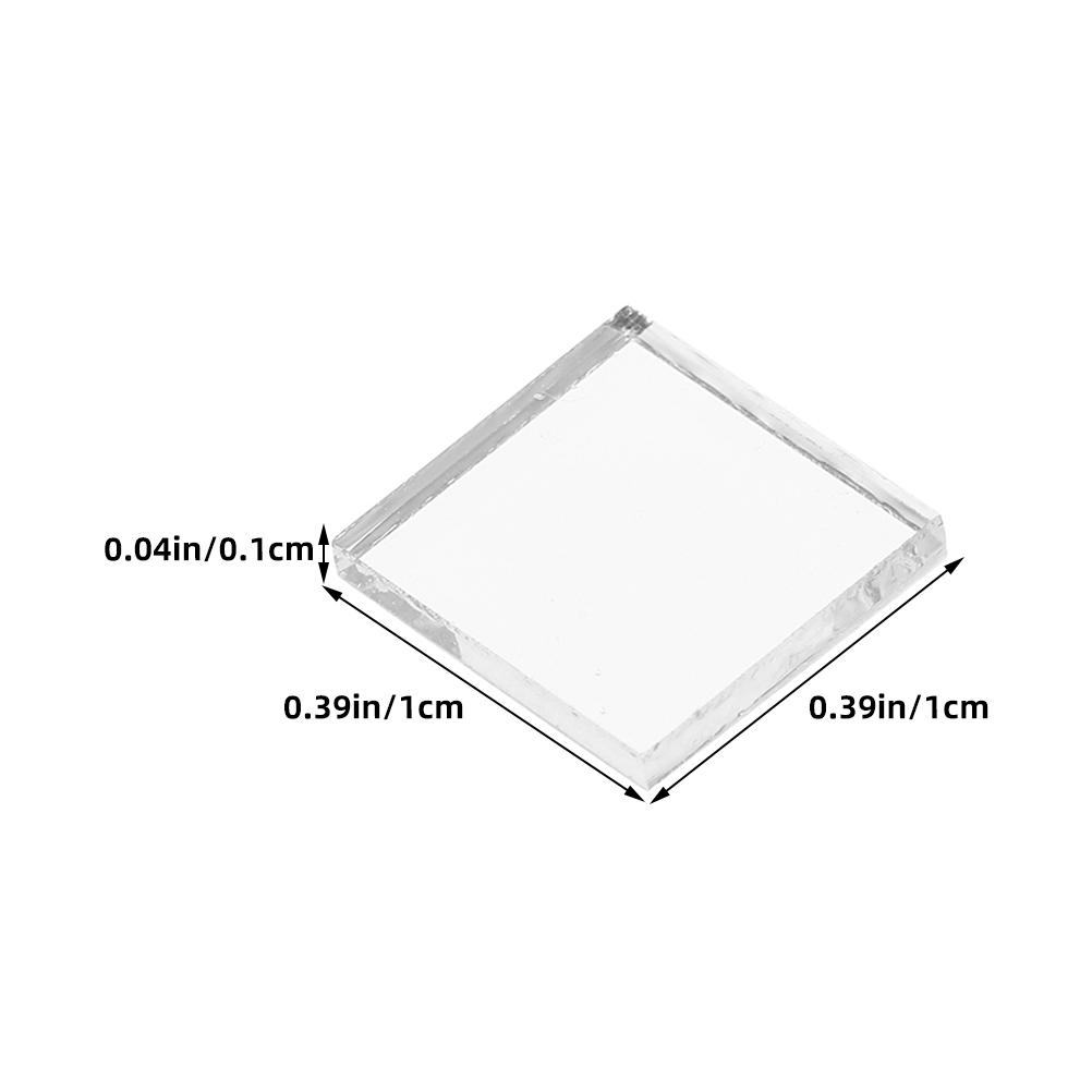 

100 шт. 1 см Маленькі дзеркальні плитки Самоклеючі Декоративні елементи для дому Офісу Рукоділля Полірована поверхня Легке нанесення Сріблясті срібний