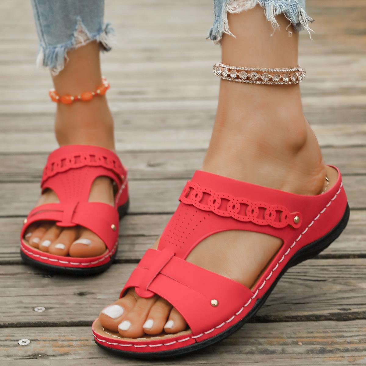 

25 Новая Мода Индивидуальность Римские Женские Туфли Большой Размер 43 Сандалии Однотонные Шлепанцы на Платформе Женские Сандалии 36