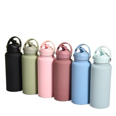 Replace Straw Flip Lid Cap 1000ml Wide Mouth Water Bottle Cup Lid Stainless Steel Vacuum Flask Universal
