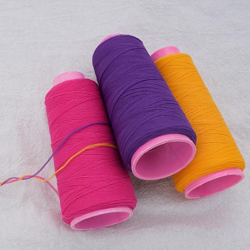 DIY 300D high elastic thread, elastic large roll winding thread handmade hairpin headdress, silk mesh flower material, bow tie