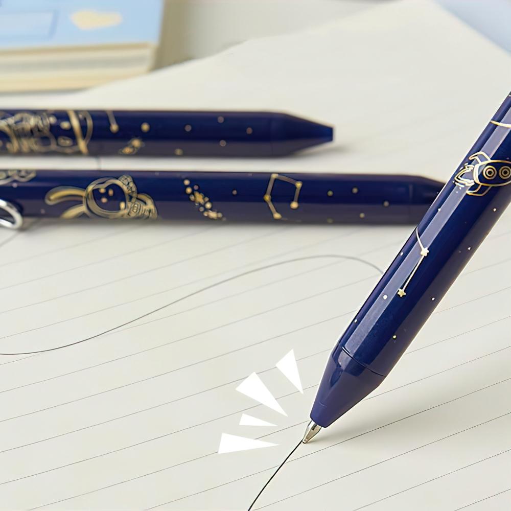 4pcs Aviation Rabbit Gel Pens Set Gold Doodle 0.5mm Ballpoint Black Color Ink for Writing