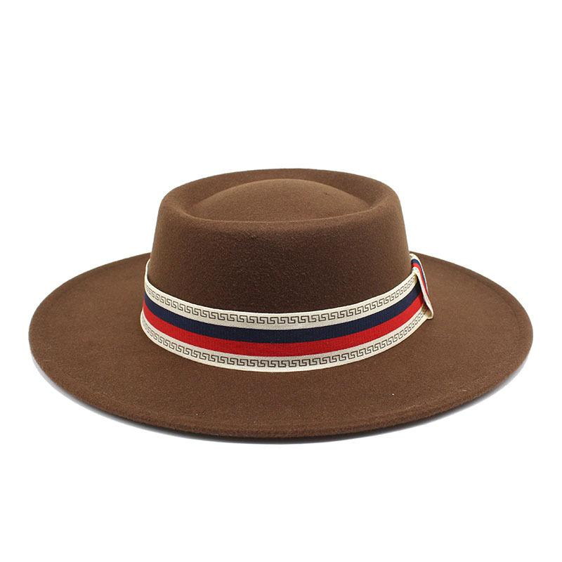 Big Brim Bump Dome Hat Woolen Top Hat Women'S Quarter British Retro Men'S Felt Hat French Jazz Hat