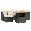 VidaXL Salon de Jardin avec Coussins 7 pcs, Canapés de Terrasse, Ensemble de Meubles de Patio, Mobilier d'Extérieur, Noir 3270937