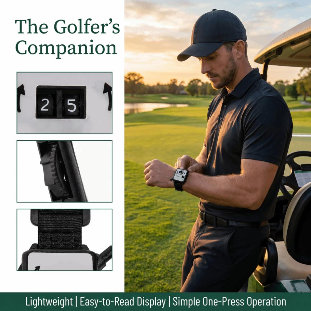 4pcs Manual Counting Dial Golf Stroke Counter Easy-Press Button Tally Counter  Referee Use