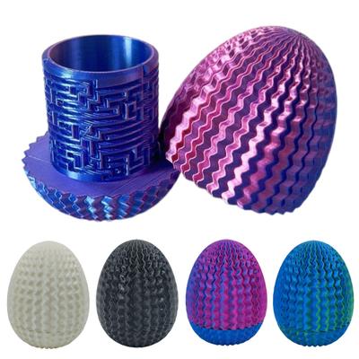 3D Printed Maze Egg Puzzle Box Brain Teaser Maze Egg Storage Box Dragon Egg Fidget Toy for Kids Adults Home Office Desk