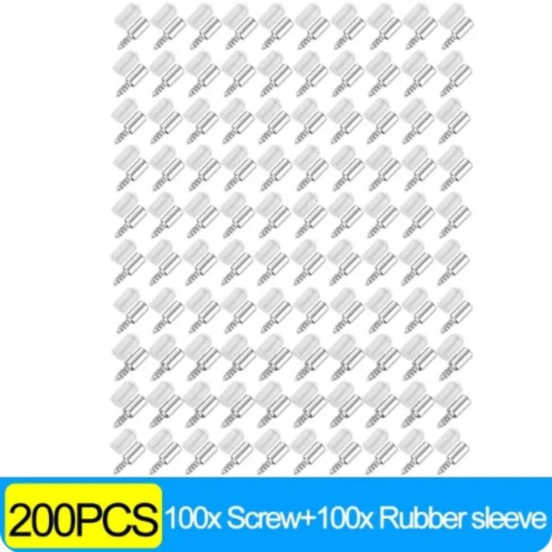 Self Tapping Screw Layer Plate Holder Wardrobe Septum Brackets Fixed Screw Shelf Support Pegs with Non-Slip Sleeve