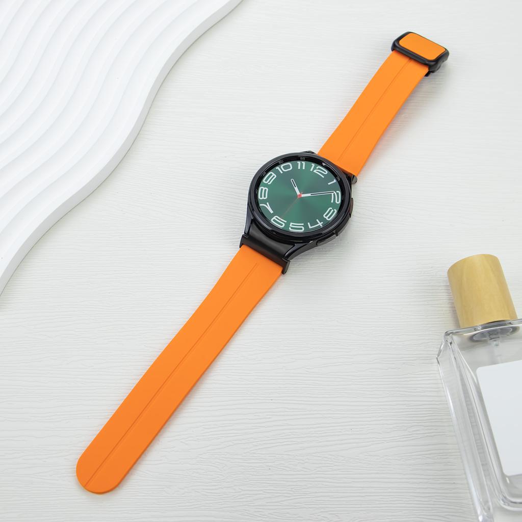 Quick Fit Magnetic Silicone Strap For Samsung Galaxy Watch 6 Classic 47mm 43mm 6/5/4 40mm 44mm 5 Pro 45mm 4 Classic 46mm 42mm