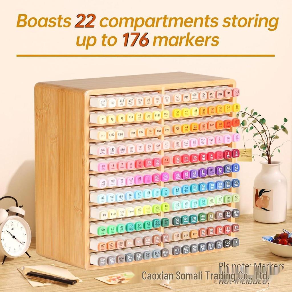 Wooden Marker and Pencil Storage Rack