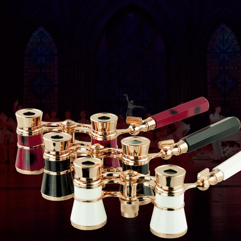 New 3X25 Metal Binoculars with Chain Viewing Mirror Concert Gift Telescope