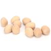 10Pcs Wooden Eggs Vivid Lightweight Portable Not Easily Broken Food Toy Faux Eggs for Family