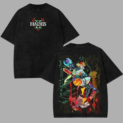 Hades 2 Melinoe Shirt Doppelseitig Indie RPG Spiel Grafik T-Shirt Lässig