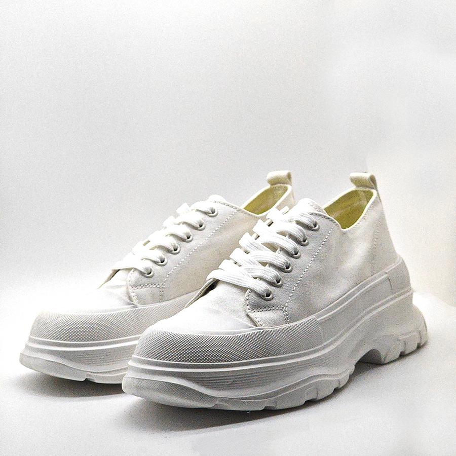 

Весна Новая Женская обувь Шнуровка Спорт и Отдых Мужская обувь Толстая подошва Водонепроницаемая Платформа Мягкая Холщовая Плоская на Возвышении 36 белый