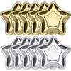20pcs Gold/Silver Five Pointed Star Paper Plate Disposable Dessert Tray Paper Plate  Christmas