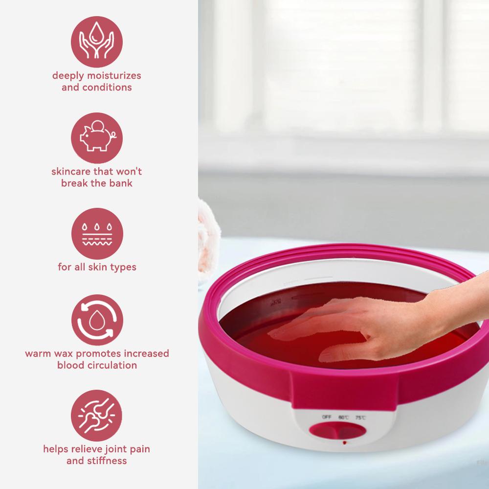 Chauffe-cire de paraffine pour spa - Traitement hydratant à domicile pour les mains, les pieds, les coudes | 2 réglages de température | Soulage la peau sèche et les douleurs articulaires