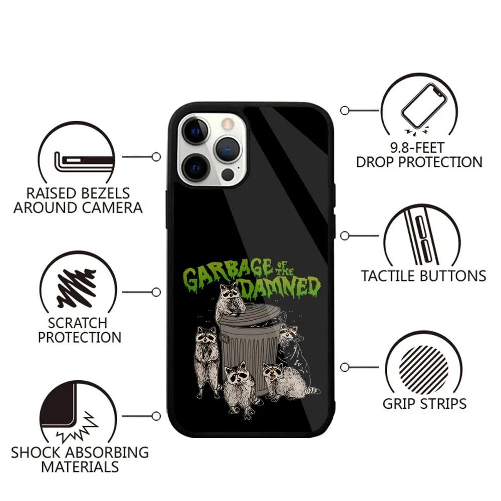 Cute Raccoon Phone Case For iPhone 16,15,14,13,12,11,Plus,Pro,Max,Mini Magsafe Magnetic Wireless Charging