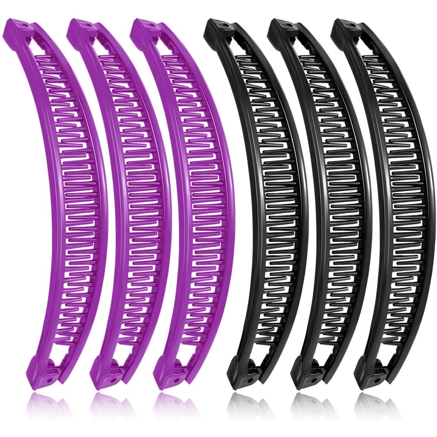 

6 штук расчесок для волос, заколка-банан, расческа-гребень, заколка-банан для хвостика «рыбий хвост», заколки для волос для женщин, аксессуар для волос