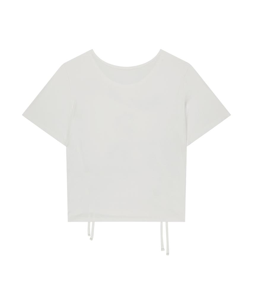 Aejeuyua Horse Eyelet Oversized T-Shirt White