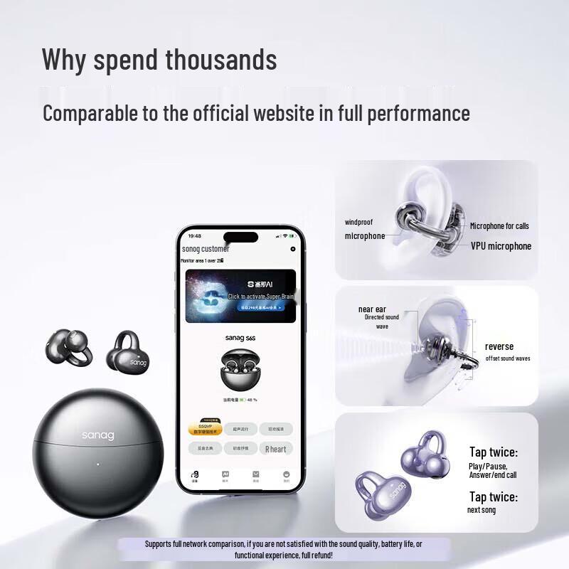 SANAG Pro S6S Open-Ear Sport Bluetooth Earbuds