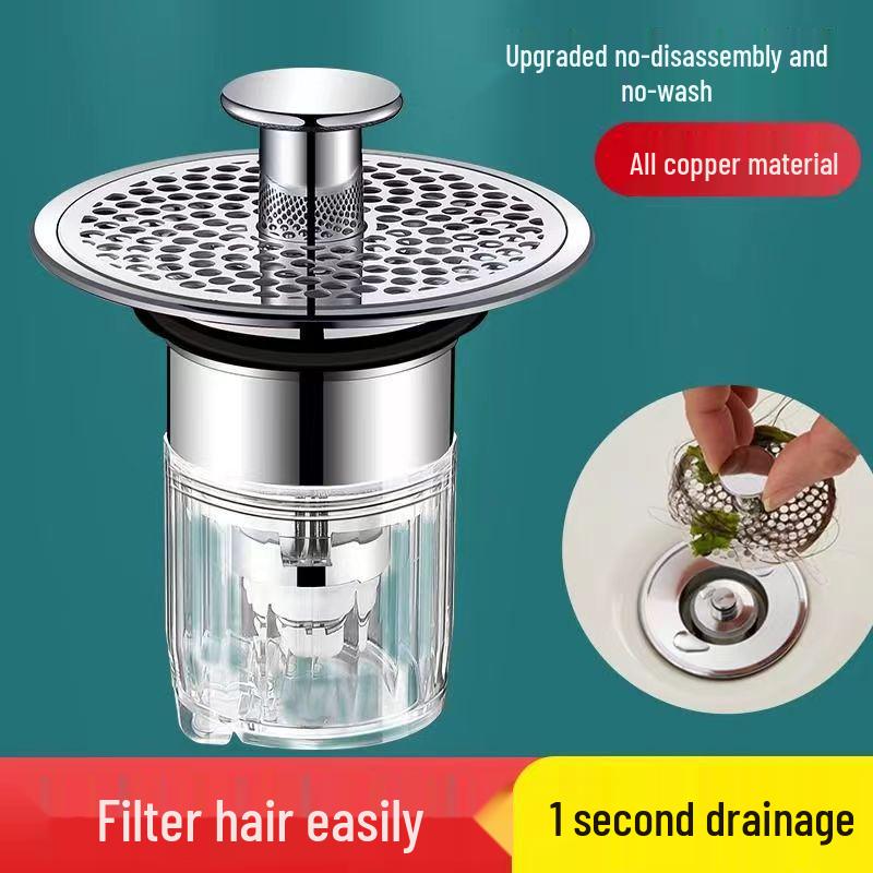 Anti-Insect & Odor Brass Basin Pop-up Stopper Filter Core