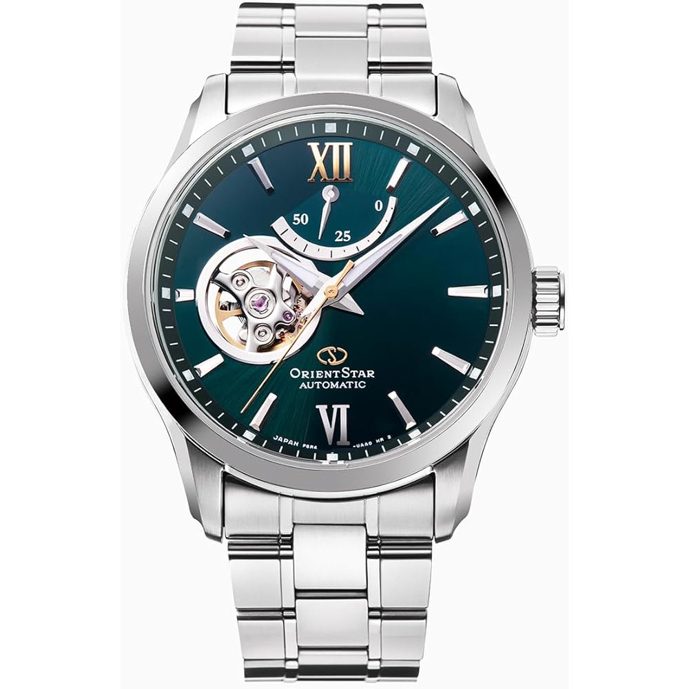 Orient Star Automatic Mechanical Watch Semi-Skeleton Open Heart Men's Green 2-Year Warranty