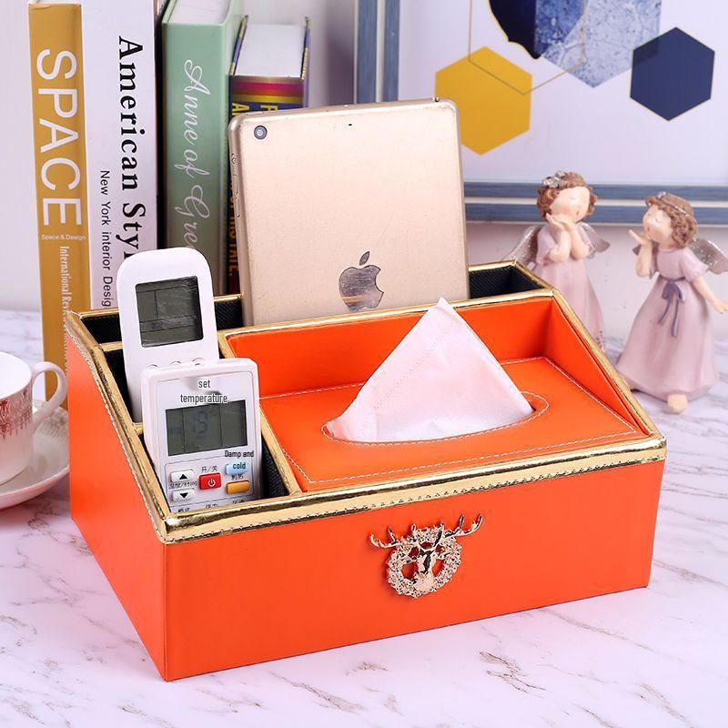 Multi-functional Tissue Box with Remote Control Storage for Living Room