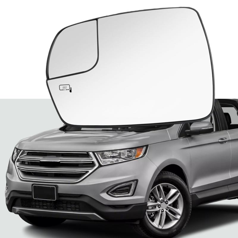 For Ford Edge 2015 2016 2017 2018 Left or Right Door Wing Heated Rearview Mirror Glass Side Mirror White Lens