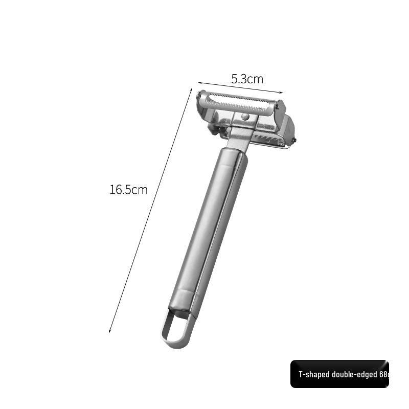 Stainless Steel Dual-Sided Fruit Grater & Peeler