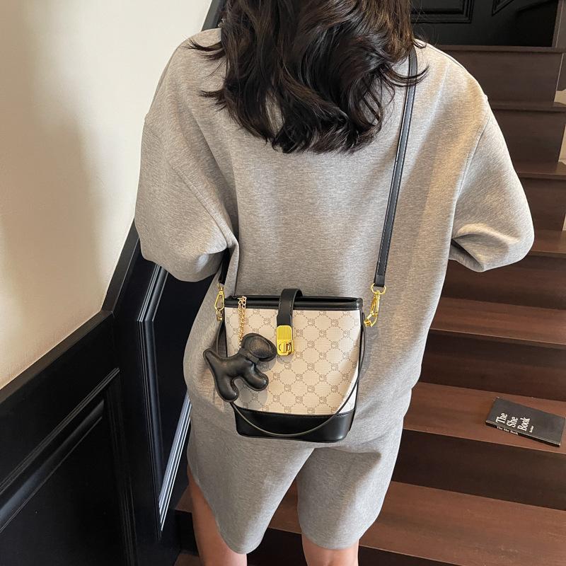Premium Handbag Printed Temperament Bucket Bag Foreign Style Versatile Shoulder Messenger Bag