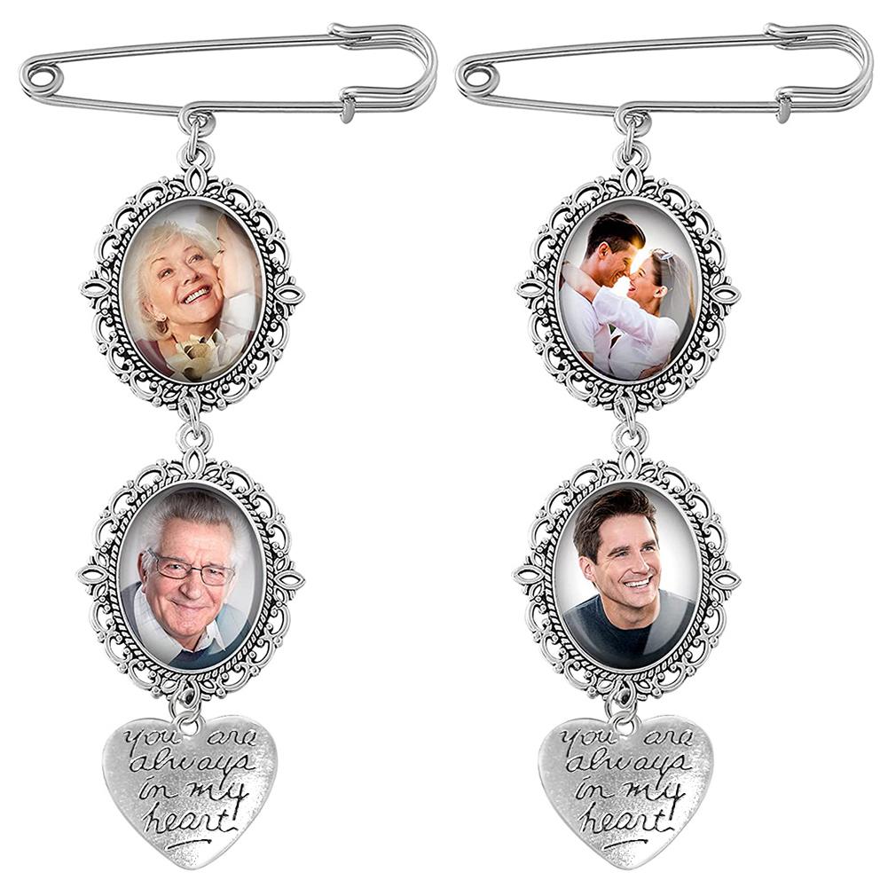 Wedding Bouquet Photo Charms Picture Charm DIY Gem Pendant for Bridal Wedding Party