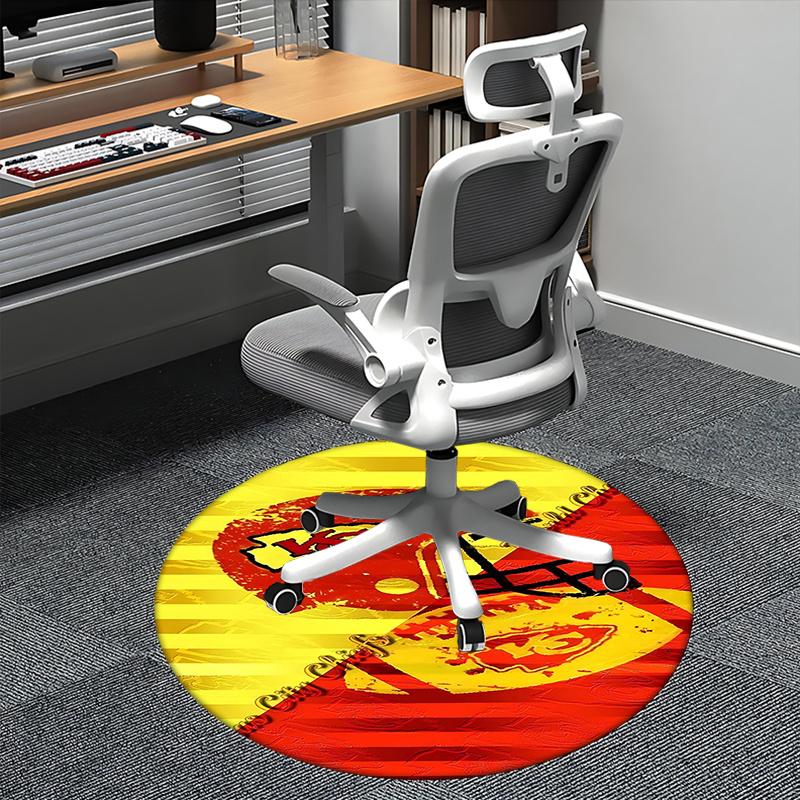 

Kansas City Chiefs,Helmet Artwork Chair mat Round Rug Office carpet, Non slip, Suitable for Living Rooms, Bedrooms Decor.1205423a 80cm by 80cm