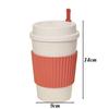 4/1PCS Portable Reusable Coffe Cup Portable Outdoor Travel Mug Heat Insulated Tea Coffee Cup 470ml Hotel Cup With Silicone Lids