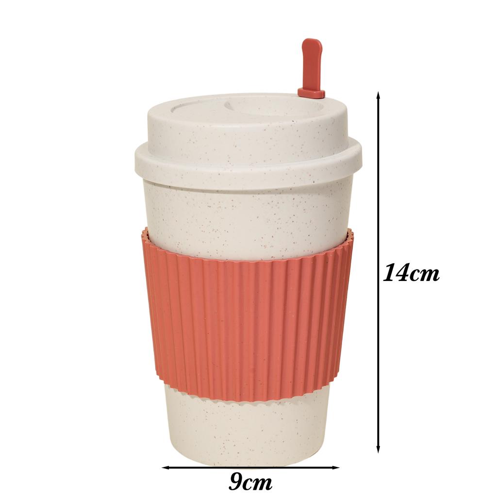 4/1PCS Portable Reusable Coffe Cup Portable Outdoor Travel Mug Heat Insulated Tea Coffee Cup 470ml Hotel Cup With Silicone Lids