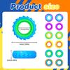 6/12Pack Sensory Fidget Rings – Finger Spinner for Anxiety Relief, Quiet Toys for Classroom, Party Favors & Pinata Stuffers