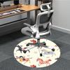 1PC Horse Pattern Office Round Area Rug, Mat Suitable For Office, Under Office Chairs Bedroom Living Room Home Decor, Room Deco