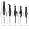 5pcs HSS Countersink Drill Cone Bit Set 1 4 inch Hex Shank  Taper Drill for Woodworking Screw Carpentry Reamer Chamfer